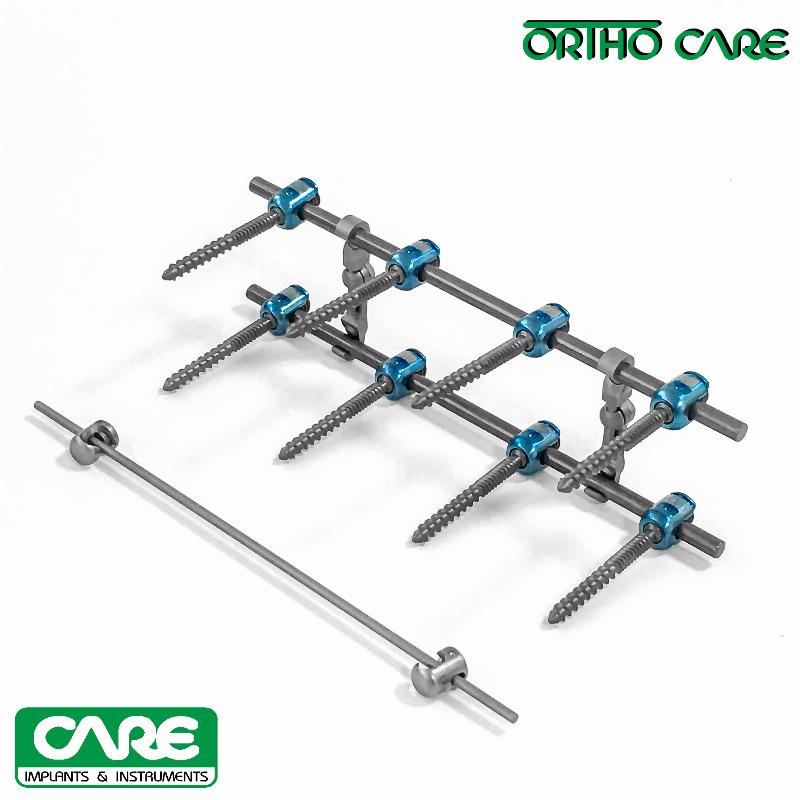 Транспедикулярна система на 8 поліаксіальних гвинтів з подвіною різьбою - 5,5 х 40мм